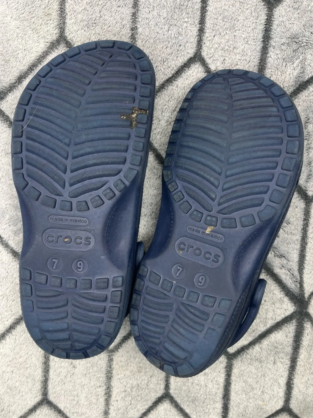 CROCS Classic Navy Clog Sandal Beach w Sport Heel Strap